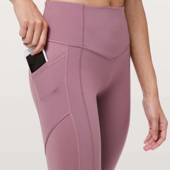 LULULEMON All The Right Places Crop II Figue Mauve Size 8 - Picture 6 of 16